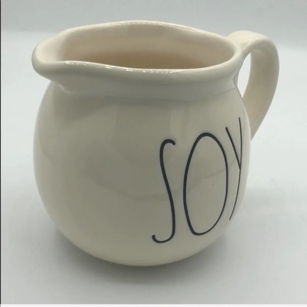 Rae Dunn Creamer “SOY” - NWOT | Artisan Home | Off White Black |